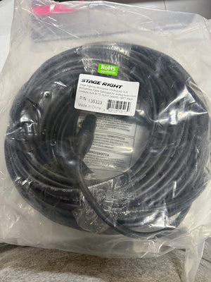 Stage Right XLR Microphone Cable - 100' - Black