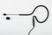 An omni earset microphone with a boom arm, microphone tip, and foam windscreen.