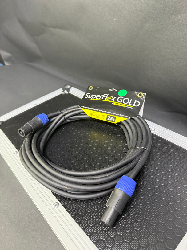 SuperFlex GOLD Speakon Cable, 25 ft