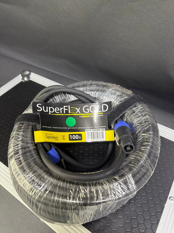 SuperFlex GOLD Speakon Cable, 100 ft