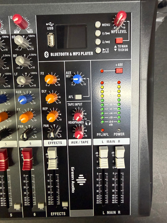 6-Channel Analog Mixer with USB Playback, view 4