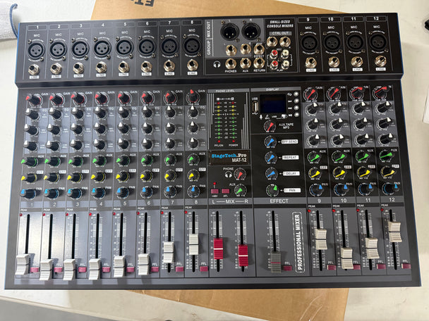 12-Channel Analog Mixer with Bluetooth