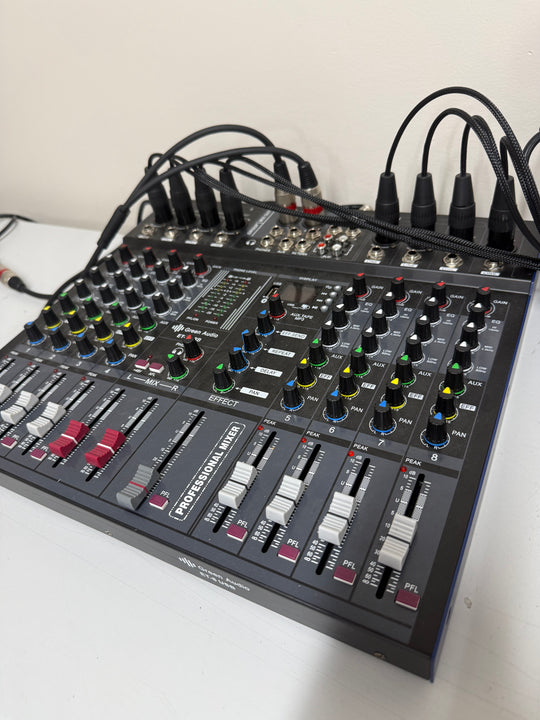 8-Channel Analog Mixer with Bluetooth