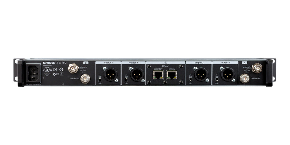 Shure ULXD4Q Quad-Channel Digital Wireless Receiver (G57 470-608 MHz only)