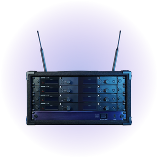 Wireless microphone rack