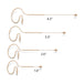 Bodymics earset boom lengths: 4.2", 3.3", 2.6" and 1.6"