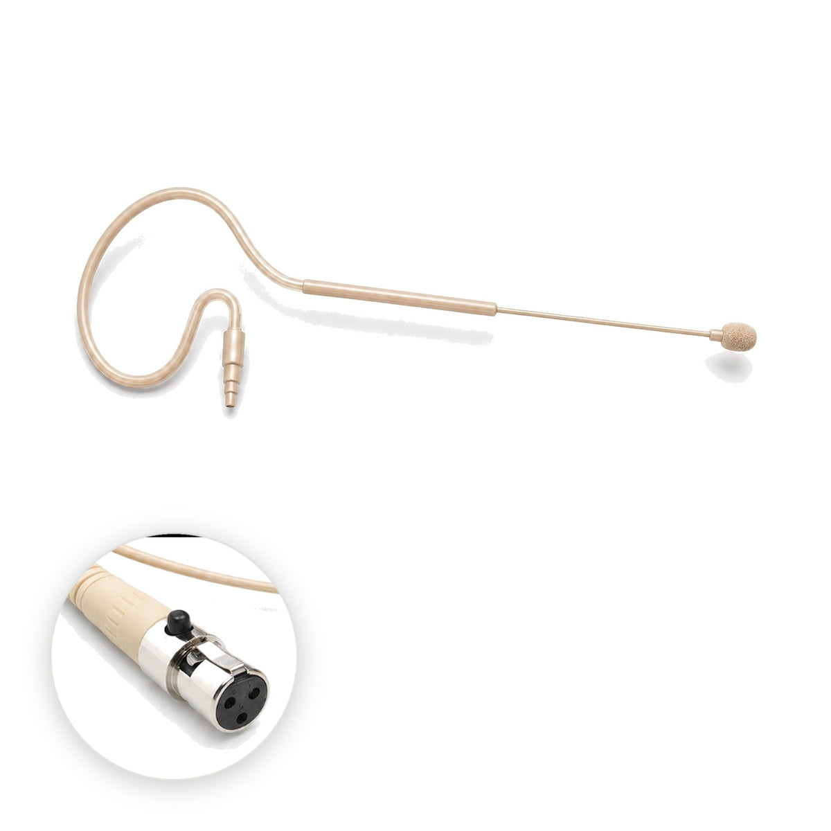 Bodymics earset microphone for Creative Audio wireless with 3-pin mini XLR (TA3F) connector
