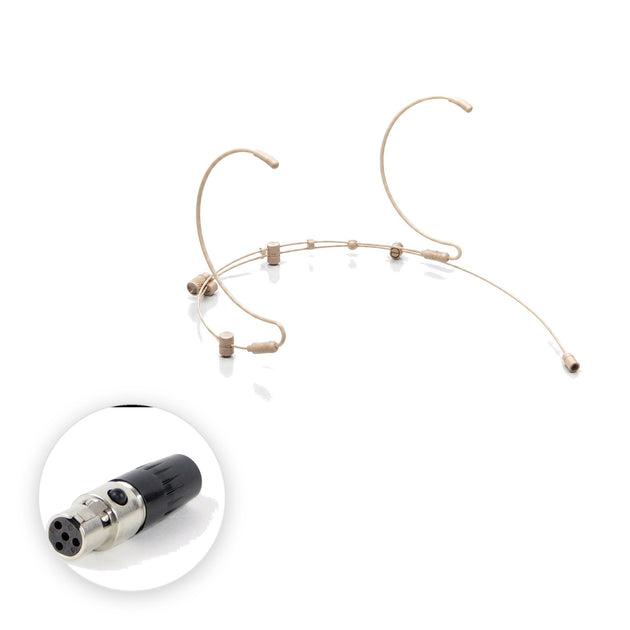 Bodymics headset microphone for MiPro wireless with 4-pin mini XLR (TA4F) connector