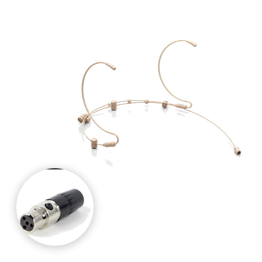 Bodymics headset microphone for Shure wireless with 4-pin mini XLR (TA4F) connector