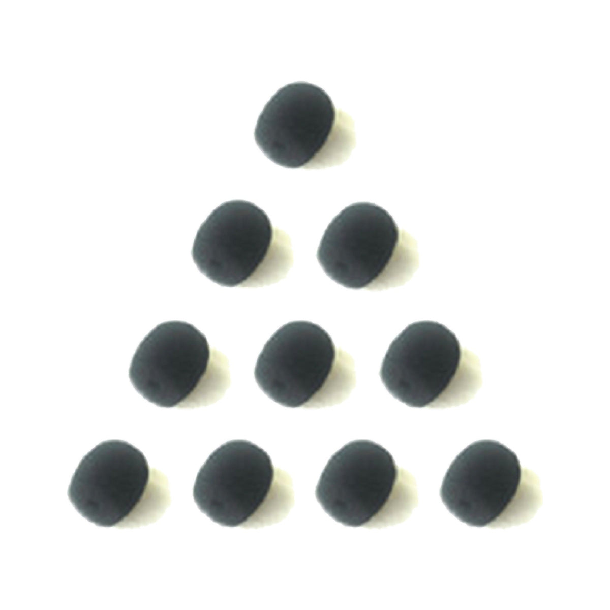 10-pack of black 4 mm foam windscreens