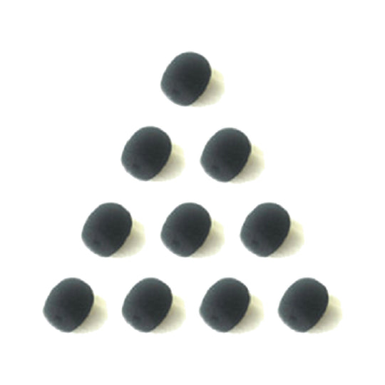 10-pack of black 4 mm foam windscreens