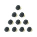 10-pack of black foam windscreens for 9–11 mm capsules