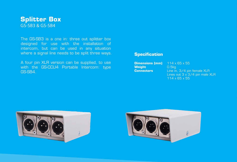 Granite Sound GS-SB3 3-Way XLR Splitter, view 2