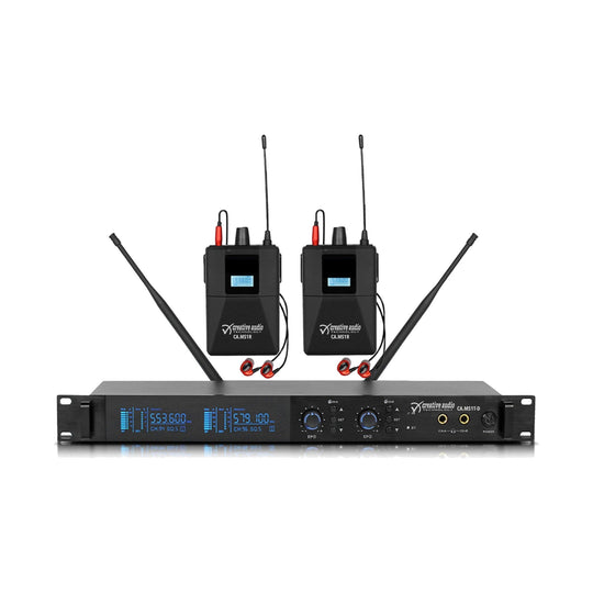 Creative Audio in-ear monitor system: transmitter and two bodypack receivers