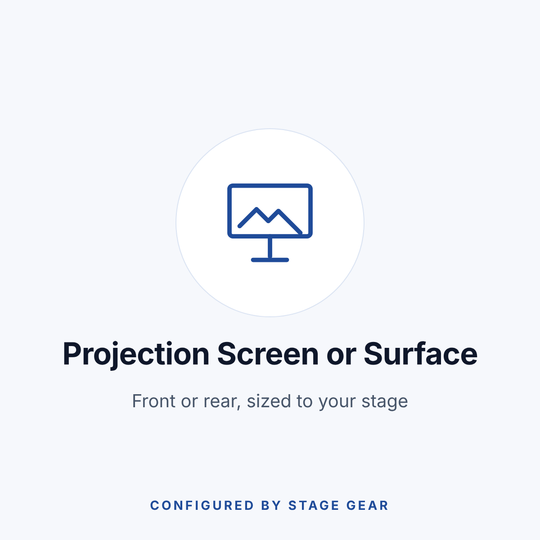 Stage Projection Screen, Sized to Your Stage