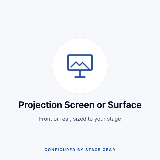 Stage Projection Screen, Sized to Your Stage