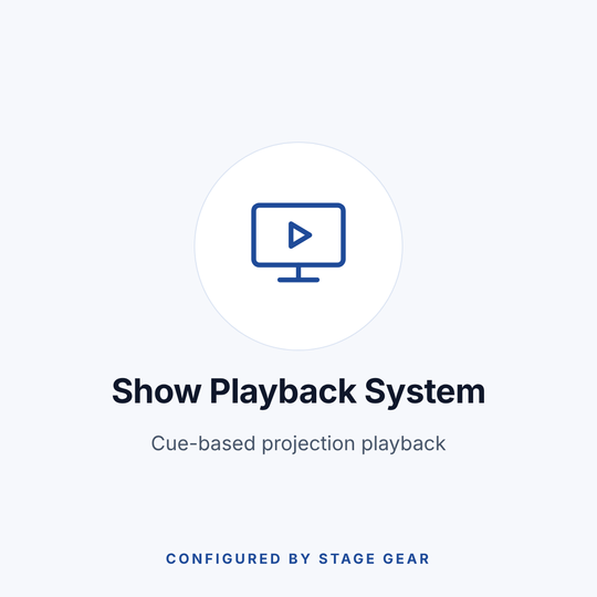 Show Playback System for Projection Cues