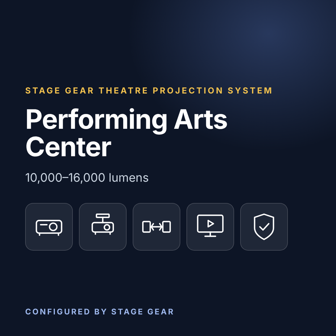 Stage Gear Performing Arts Center Projection System, view 2