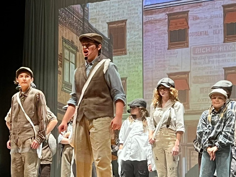 Disney's Newsies JR. production photo, Dubois Area Middle School