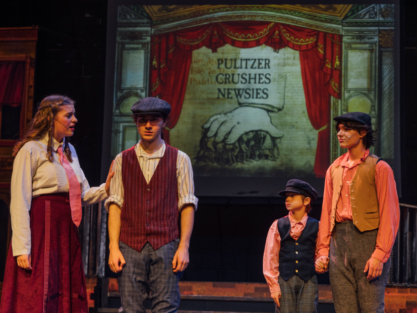 Disney's Newsies JR. production photo, Fairmont State University Academy for the Arts