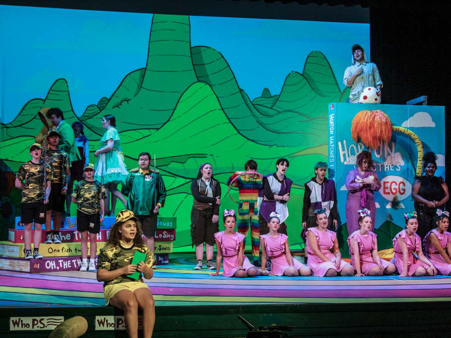 Seussical production photo, Cedar Falls Community Theatre