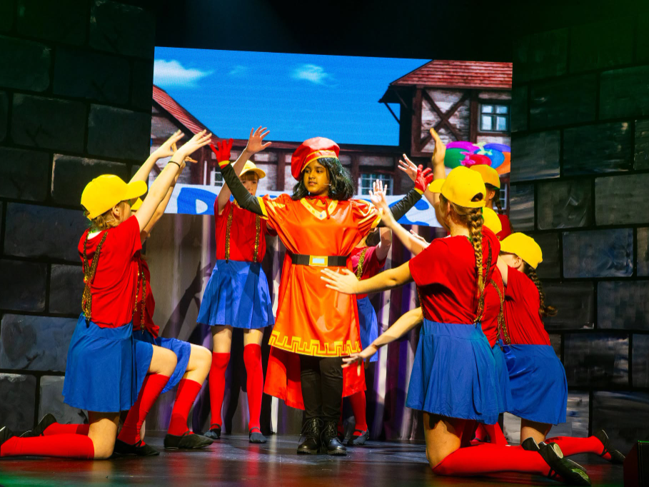 Shrek The Musical JR. production photo, Woodcroft College